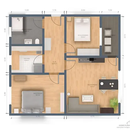 Ecocube 141 - Terrasse, 3zimmer, Waschmaschine, Backofen, 5pers